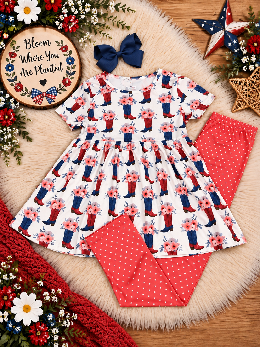 Boots and Blooms 2-Piece Set