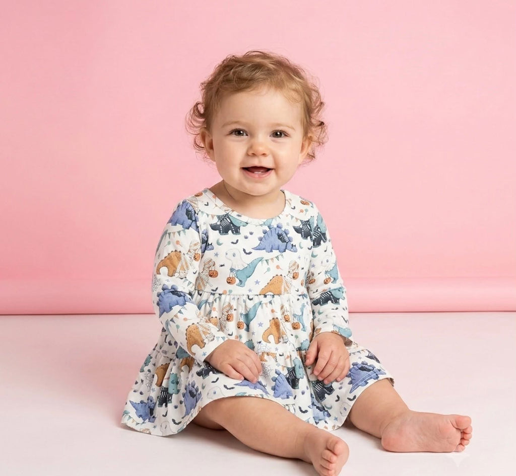 Trick-or-Saurus Girl Infant Romper